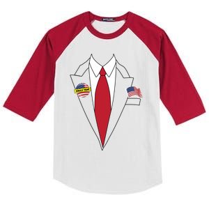 Donald Trump Halloween Costume Cute President Gift Kids Colorblock Raglan Jersey