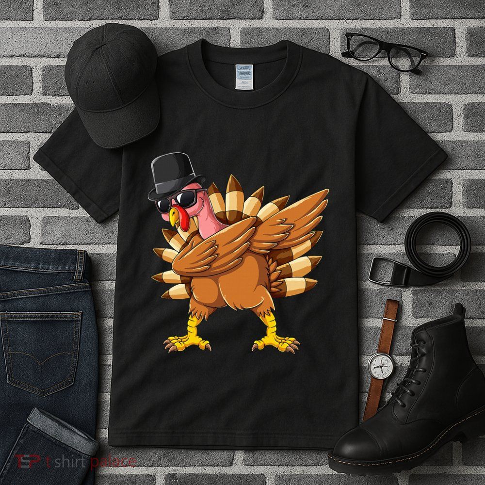 Dabbing Turkey Hat Funny Gifts Thanksgiving Tall T-Shirt