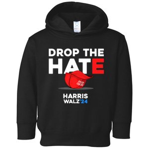 Drop The Hate Us President 2024 Vote Kamala Harris Tim Walz Toddler Hoodie