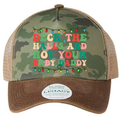 Deck The Halls and Not your Baby Daddy Lights Christmas Legacy Tie Dye Trucker Hat