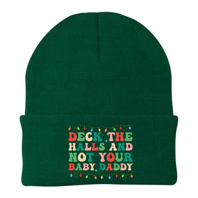 Deck The Halls and Not your Baby Daddy Lights Christmas Knit Cap Winter Beanie