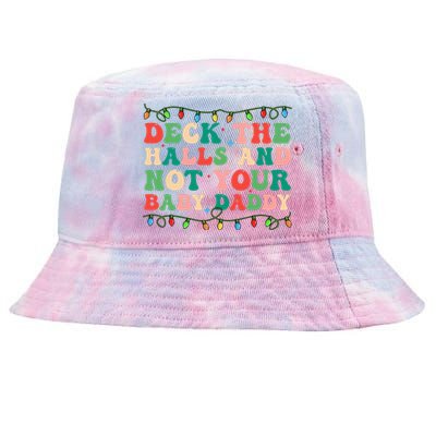 Deck The Halls and Not your Baby Daddy Lights Christmas Tie-Dyed Bucket Hat