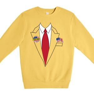 Donald Trump Halloween Costume Cute President Gift Cool Gift Premium Crewneck Sweatshirt