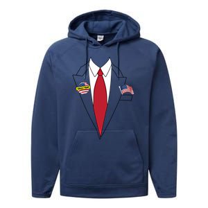 Donald Trump Halloween Costume Cute President Gift Cool Gift Performance Fleece Hoodie