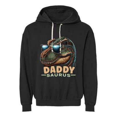 Daddysaurus The Heartwarming Majesty Of Real Fathers Meaningful Gift Garment-Dyed Fleece Hoodie