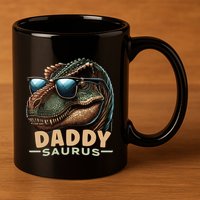 Daddysaurus The Heartwarming Majesty Of Real Fathers Meaningful Gift 11oz C Handle Ceramic Mug
