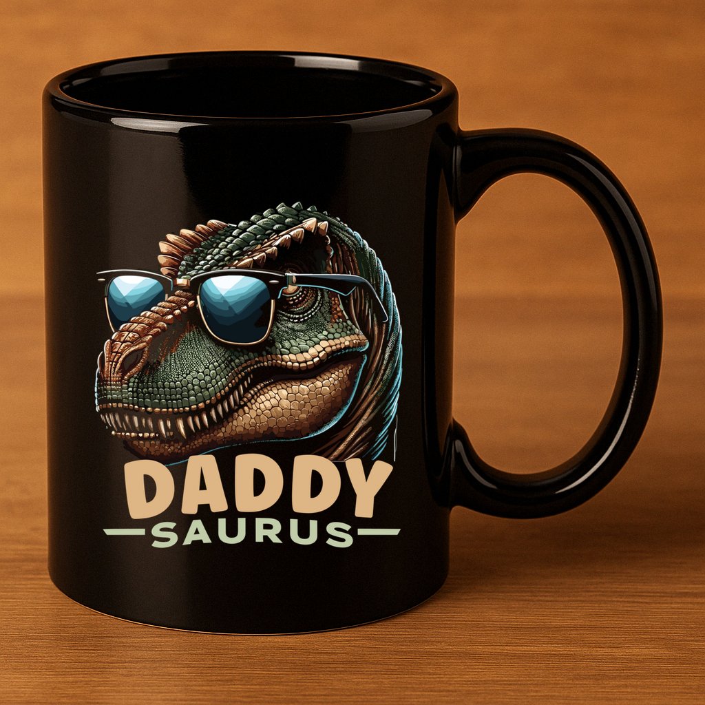 Daddysaurus The Heartwarming Majesty Of Real Fathers Meaningful Gift 11oz C Handle Ceramic Mug