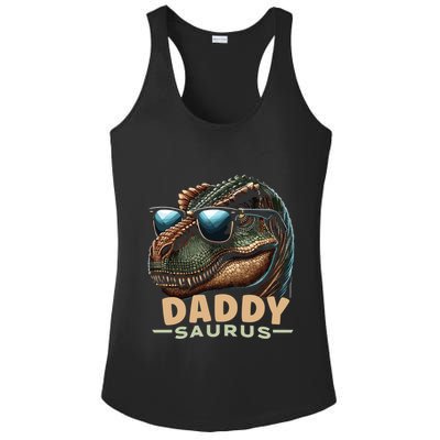 Daddysaurus The Heartwarming Majesty Of Real Fathers Meaningful Gift Ladies PosiCharge Competitor Racerback Tank