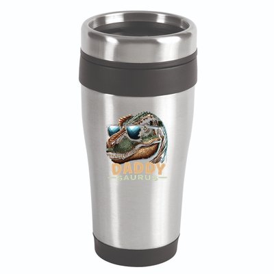 Daddysaurus The Heartwarming Majesty Of Real Fathers Meaningful Gift 16oz Travel Tumbler
