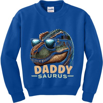 Daddysaurus The Heartwarming Majesty Of Real Fathers Meaningful Gift Kids Sweatshirt