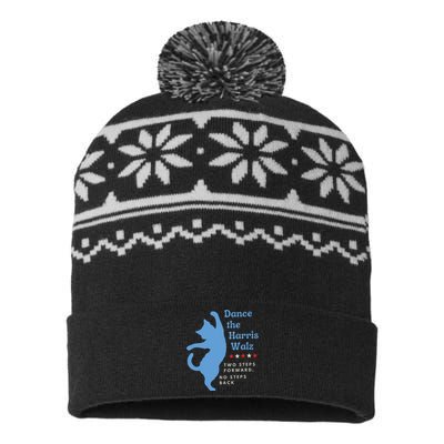 Dance The Harris Walz 2024 Cat Lady Vote Kamala Election USA-Made Snowflake Beanie