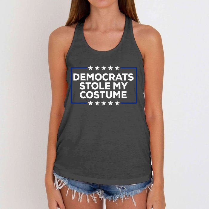 Donald Trump Halloween Costume Democrats Stole My Costume Women's Knotted Racerback Tank