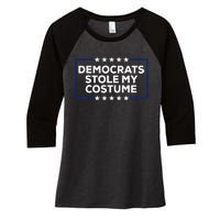 Donald Trump Halloween Costume Democrats Stole My Costume Women's Tri-Blend 3/4-Sleeve Raglan Shirt