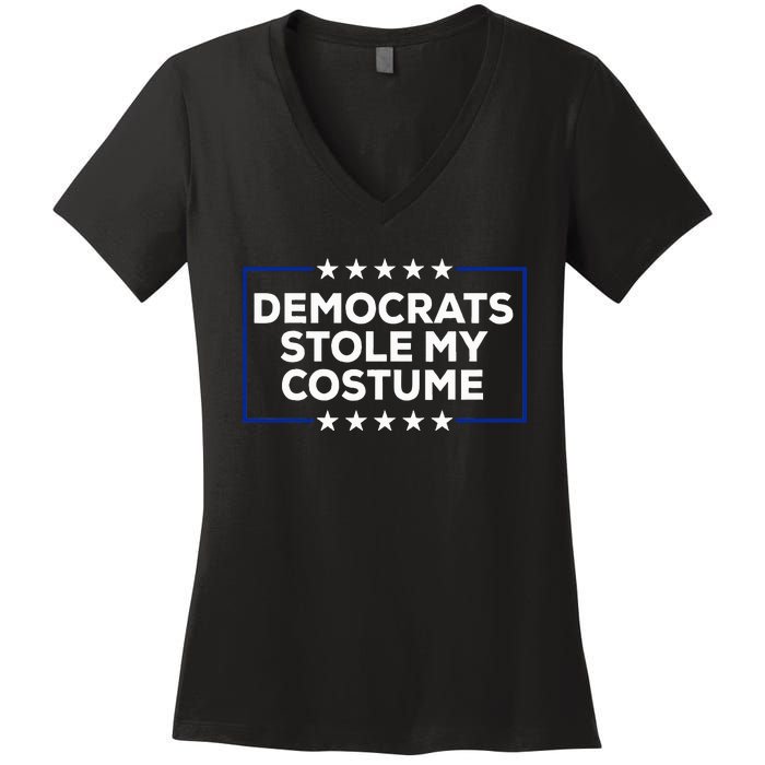 Donald Trump Halloween Costume Democrats Stole My Costume Women's V-Neck T-Shirt