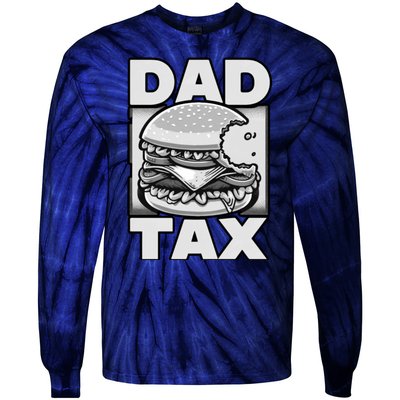 Dad Tax Hamburger Bite Tie-Dye Long Sleeve Shirt