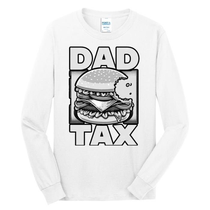 Dad Tax Hamburger Bite Tall Long Sleeve T-Shirt