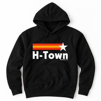 Distressed Town Houston Texas Strong Retro Houston Hoodie