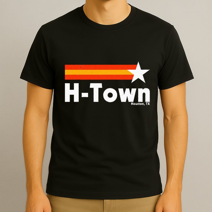 Distressed Town Houston Texas Strong Retro Houston T-Shirt