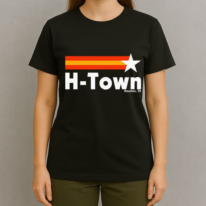 Distressed Town Houston Texas Strong Retro Houston T-Shirt