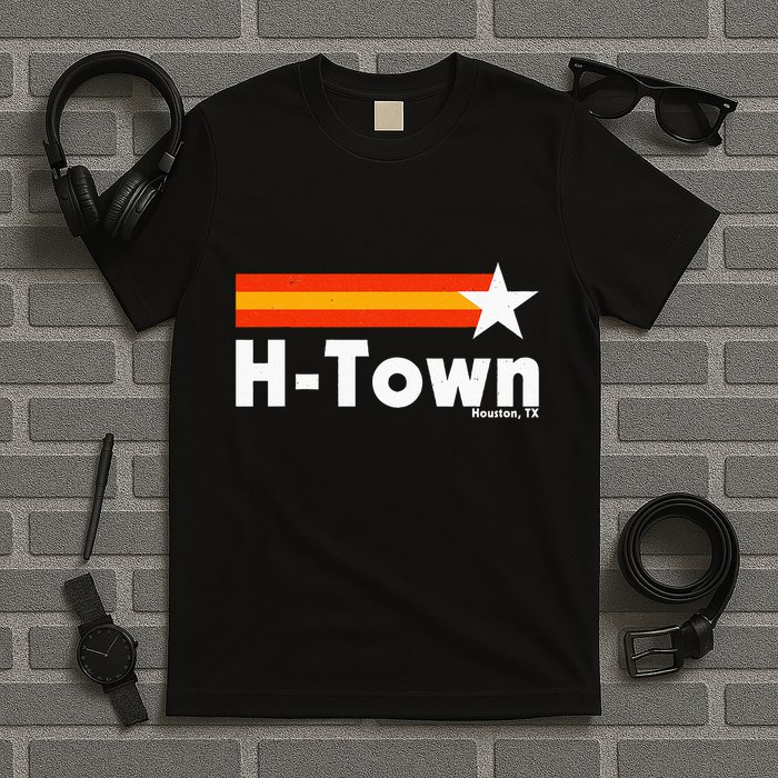 Distressed Town Houston Texas Strong Retro Houston T-Shirt