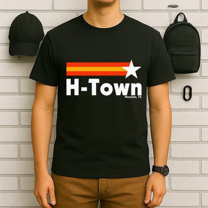 Distressed Town Houston Texas Strong Retro Houston T-Shirt