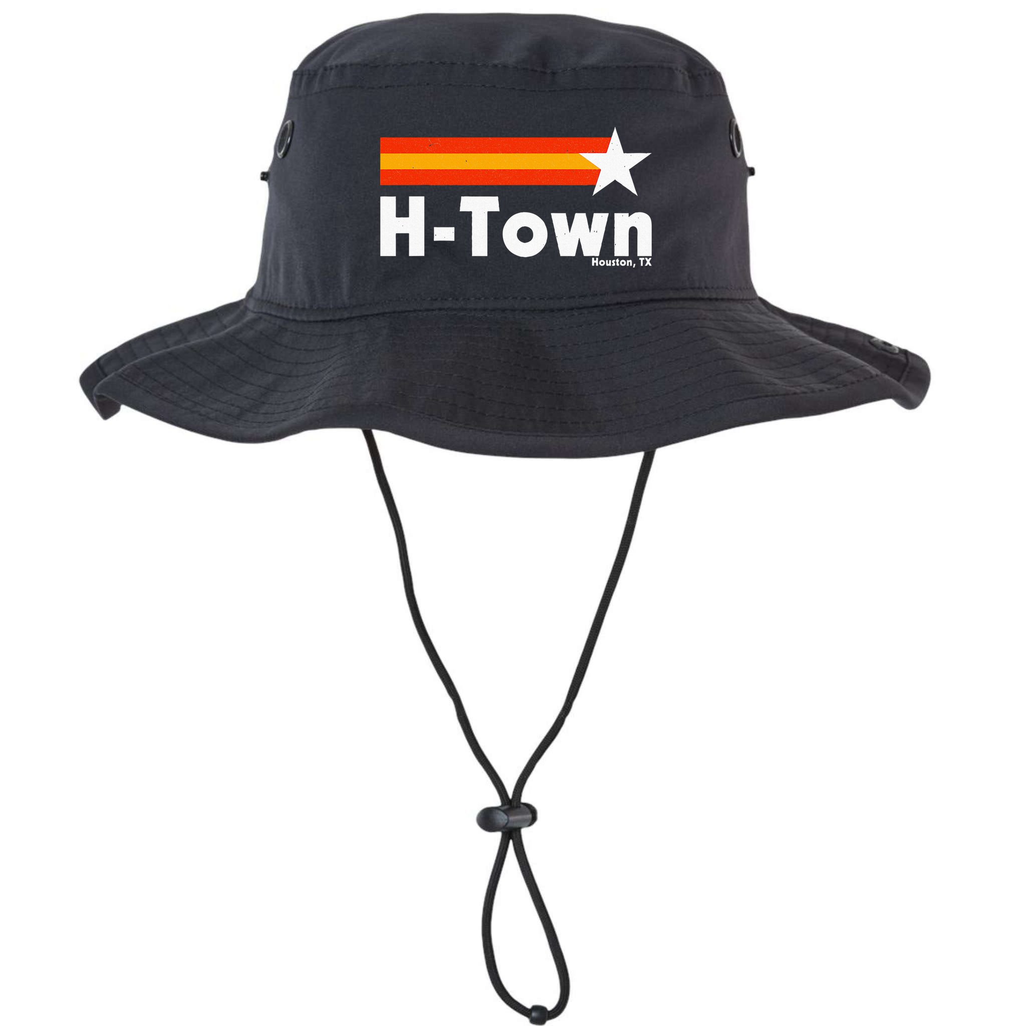 Distressed Town Houston Texas Strong Retro Houston Bucket Hat