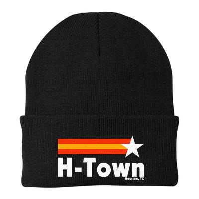 Distressed Town Houston Texas Strong Retro Houston Beanie