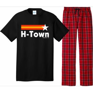 Distressed Town Houston Texas Strong Retro Houston Pajama Set