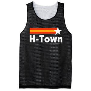 Distressed Town Houston Texas Strong Retro Houston Mesh Reversible Basketball Jersey Tank