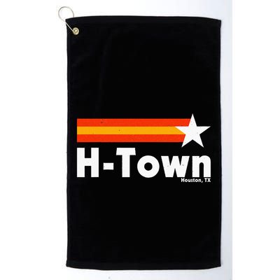 Distressed Town Houston Texas Strong Retro Houston Golf Towel