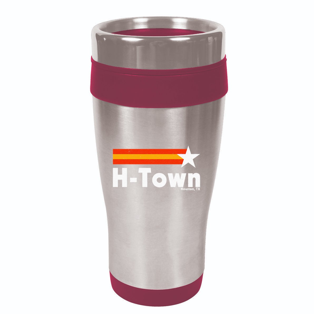 Distressed Town Houston Texas Strong Retro Houston 16oz Travel Tumbler