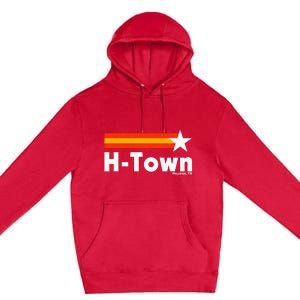 Distressed Town Houston Texas Strong Retro Houston Premium Pullover Hoodie