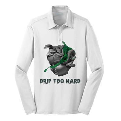 Drip Too Hard Street Silk Touch Performance Long Sleeve Polo