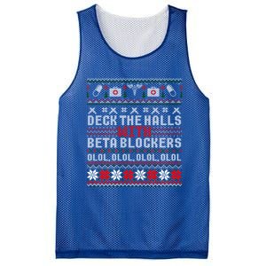 Deck The Halls Beta Blockers Nurse Christmas Ugly Cute Gift Cute Gift Mesh Reversible Basketball Jersey Tank