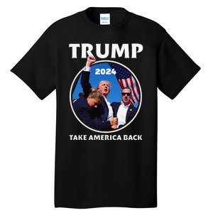 Donald Trump HeLl Never Stop Fighting To Save America Tall T-Shirt