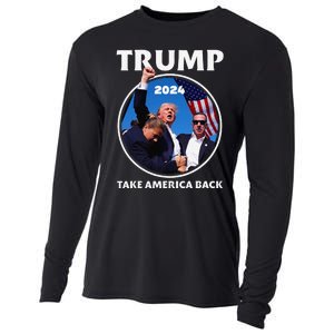 Donald Trump HeLl Never Stop Fighting To Save America Cooling Performance Long Sleeve Crew