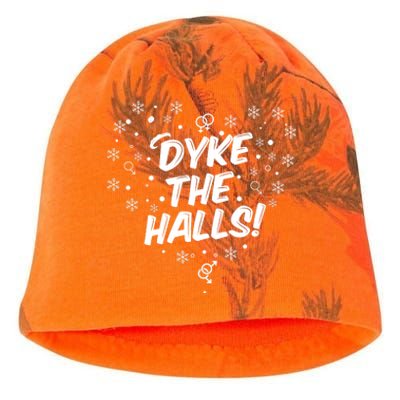 Dyke The Halls Lgbt Ugly Christmas Sweater Gift Holidays Kati - Camo Knit Beanie