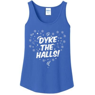 Dyke The Halls Lgbt Ugly Christmas Sweater Gift Holidays Ladies Essential Tank