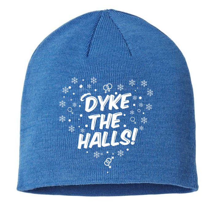 Dyke The Halls Lgbt Ugly Christmas Sweater Gift Holidays Sustainable Beanie