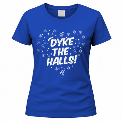 Dyke The Halls Lgbt Ugly Christmas Sweater Gift Holidays Women's T-Shirt