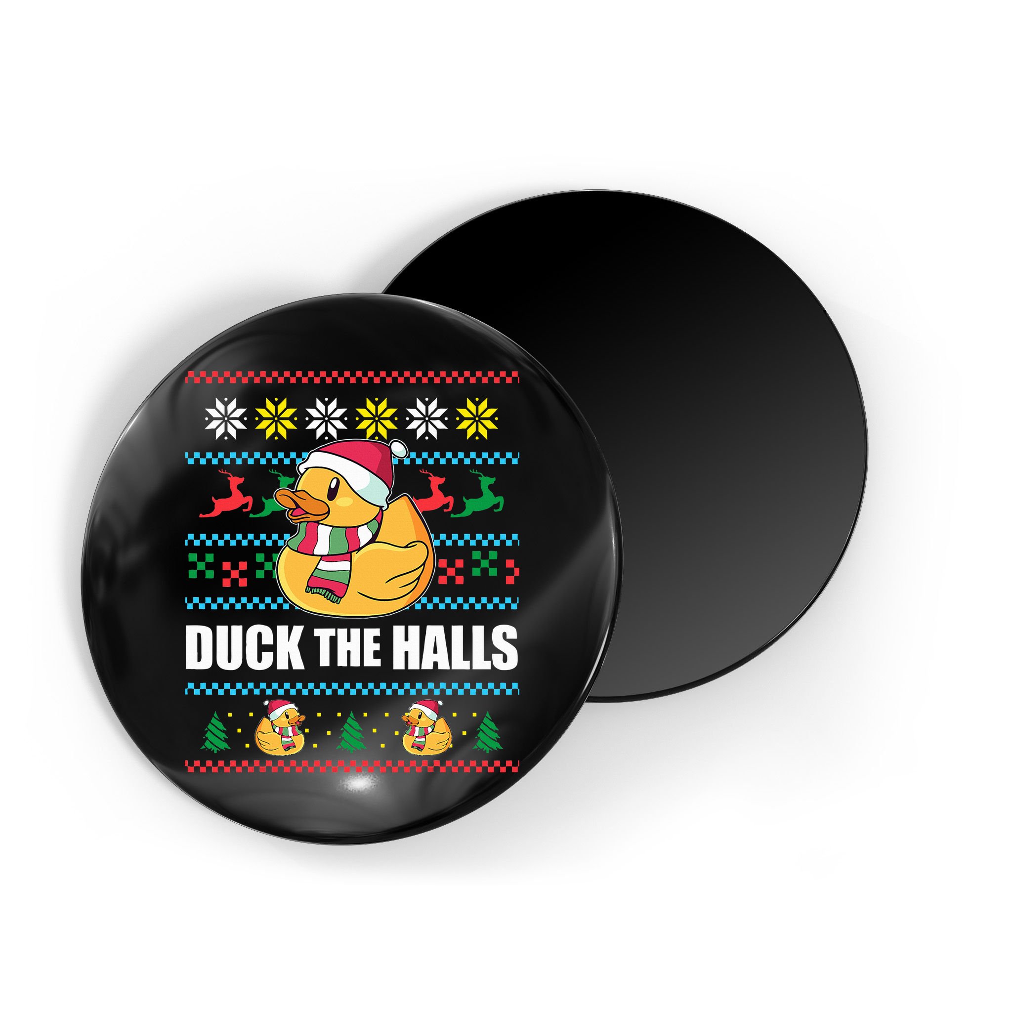 DUCK THE HALLS Funny Ugly Christmas Sweater Meme Gift Magnet