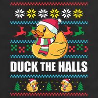 DUCK THE HALLS Funny Ugly Christmas Sweater Meme Gift Hat