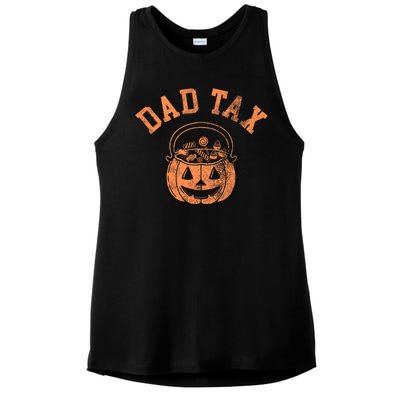 Dad Tax Halloween Trick Or Treat Candy Pumkin Dad Joke Ladies PosiCharge Tri-Blend Wicking Tank