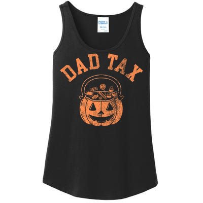 Dad Tax Halloween Trick Or Treat Candy Pumkin Dad Joke Ladies Essential Tank