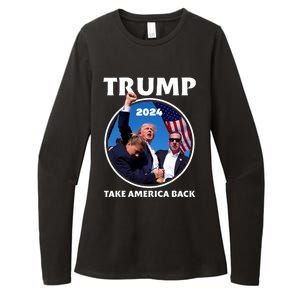 Donald Trump HeLl Never Stop Fighting To Save America Womens CVC Long Sleeve Shirt