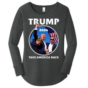 Donald Trump HeLl Never Stop Fighting To Save America Women's Perfect Tri Tunic Long Sleeve Shirt