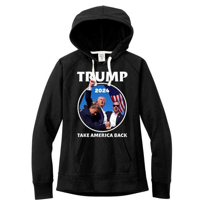 Donald Trump HeLl Never Stop Fighting To Save America Women's Fleece Hoodie