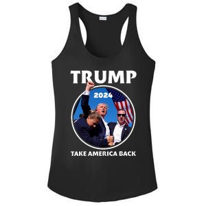 Donald Trump HeLl Never Stop Fighting To Save America Ladies PosiCharge Competitor Racerback Tank