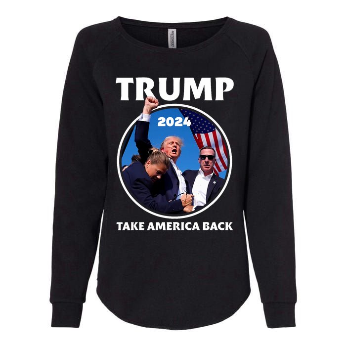 Donald Trump HeLl Never Stop Fighting To Save America Womens California Wash Sweatshirt