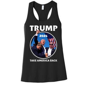 Donald Trump HeLl Never Stop Fighting To Save America Women's Racerback Tank